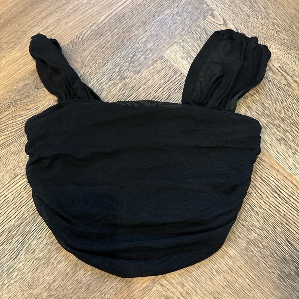 SHEIN Black Ruched Tank Top